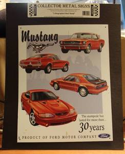 lot 18 image: Collector metal sign mustang the stampede has lasted for more than 30 years