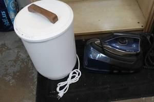 lot 80 image: Towel warmer and rowenta iron steamer