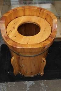 lot 97 image: Wood portable toilet