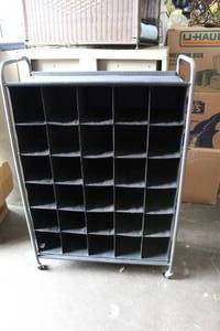 lot 110 image: heavy-duty rolling shoe rack
