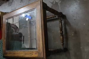 lot 119 image: glass top end table