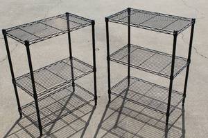 lot 132 image: Small two metal adjustable shelves