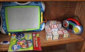 lot 154 image: Kids lot drawing board wood blocks and more see pictures