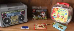 lot 155 image: Kids lot  like Legos Mr potato Head and more