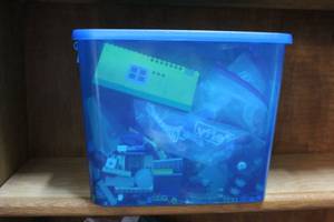 lot 211 image: tote full of Legos