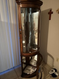 lot 242 image: Corner cabinet missing shelves