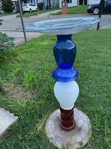 lot 247 image: Handmade bird bath