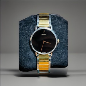 lot 2 image: Movado Signature Mens Two Tone 40 mm Watch&nbsp