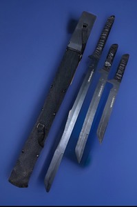 lot 11 image: Three Defender Ninja Swords WSheath