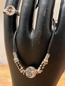 lot 17 image: .925 Sterling Silver Moon &amp Stars Ring WMoon &amp Stars Necklace