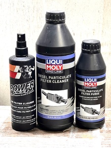 lot 62 image: Two (2) Bottles of Luqui-Moly Diesel Particulate Filter Purge &amp Cleaner WK &amp N&nbsp Power Kleen Air Filter Cleaner