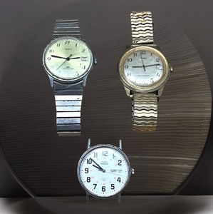 lot 87 image: Three (3) Vintage Timex Mens Wrist Watches