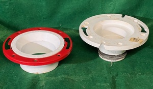 lot 102 image: Oatey &amp Jones Stevens Open Spigot Toilet Flanges
