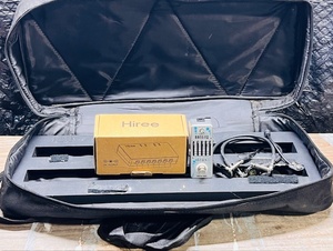 lot 65 image: Foot Pedal Mounting Rack With LEF-317B Bass EQ Pedal 5 Band Equalizer Pedals For Bass Guitar, Guitar Pedal Power Supply With 7 DC Output for 9V Effect Pedal Board, &amp Needed Cords - ALSO Includes Travel Case