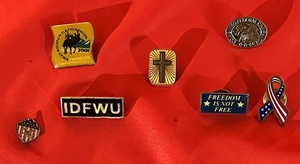 lot 162 image: Lot of Seven Lapel Pins