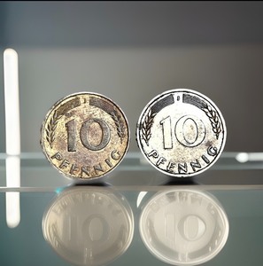 lot 180 image: 1949 &amp 1959 10 Pfennig German Coins