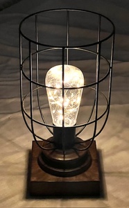 lot 160 image: Retro Steam Punk Cage Lamp