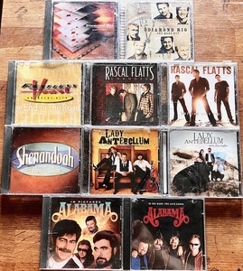 lot 195 image: 10 CDs from Some of the greatest Groups in Country - Including Alabama, Diamond Rio, Shenandoah, Testless Heart, &amp Rascal Flatts
