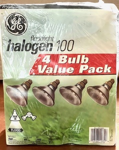 lot 226 image: GE Halogen 100 Floodlight 4 Bulb Value Pack