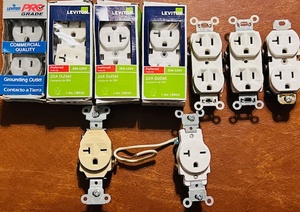 lot 235 image: Nine (9) Leviton Plug Outlets