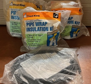 lot 278 image: Lot of Three (3) Frost King SP41XH Fiberglass Pipe Wrap Kits, 3 x 12 x 25 &amp National Guard Products Door Gasket