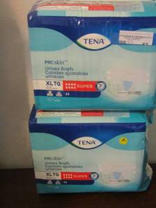 lot 62 image: Tena unisex briefs xl qty 2 packs new