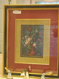 lot 65 image: Framed floral art