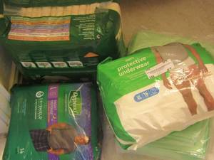 lot 67 image: mens protective underwear and depends xl and large qty 3 packs