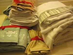 lot 66 image: towels, hand towels curtains and more