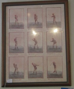 lot 105 image: Framed golf art