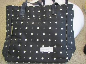 lot 122 image: black diaper bag and boppy pillow with no cover