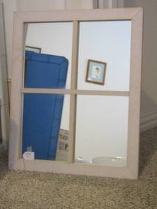 lot 126 image: white wall mirror