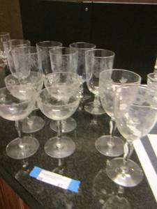 lot 87 image: various wine glasses