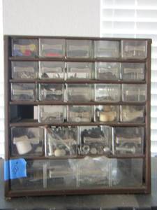 lot 144 image: tool organizer with misc. stuff
