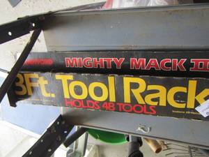 lot 9 image: 3 ft tool rack holds 48 tools, Mighty Mack