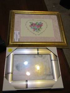 lot 192 image: heart floral framed art, new photo frame