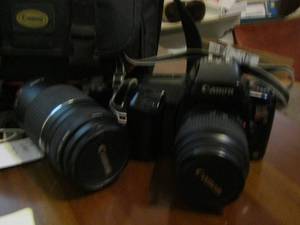 lot 181 image: Canon EOS Rebel 2 camera with camera bag and another lens