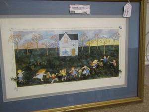 lot 197 image: Debbie Kingston framed art