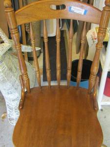 lot 135 image: wooden rolling chair