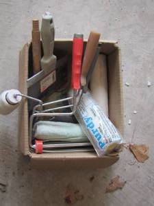lot 166 image: paint rollers and scrappers