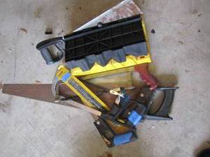 lot 167 image: MITRE SAW & MIRE BOX,  HAND SAWS  & HACK SAWS