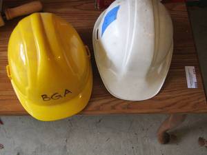 lot 172 image: 2 hard hats
