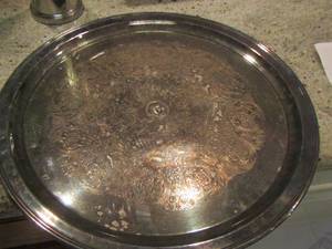 lot 253 image: TEXAS HEREFORD  ASSOCIATION   STOCKER FEEDER SHOW & SALE   Silver Plated Large ROUND PLATTER
