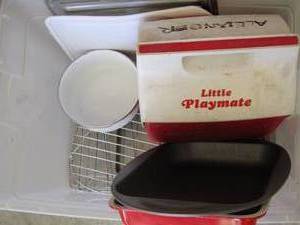 lot 261 image: PLAYMATE Cooler, baking pan,  cutting board and more