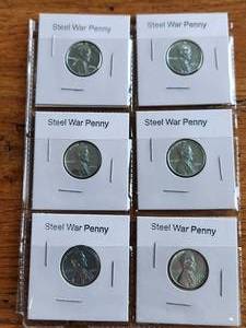 lot 33 image: Selection of 1943 Steel War Pennies - Penny