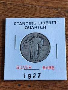 lot 77 image: 1927 Standing Liberty quarter - silver - rare
