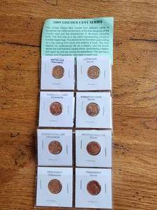lot 95 image: 2009 Lincoln cent series - 100th anniversary of the first issuance of the Lincoln cent