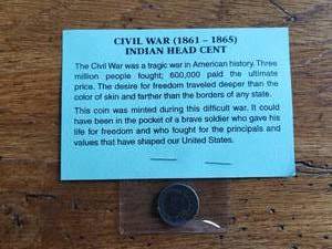 lot 101 image: Civil War (1861-1965) Indian Head Cent - 1863