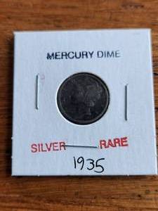 lot 135 image: 1936 Mercury Dime - silver - rare