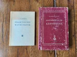 lot 37 image: Vintage German books - Nuclear Physics (1944) and Practical Math (1948)